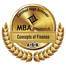 Concepts of Finance A*S*K Certification Exam - High Achiever - Level 5